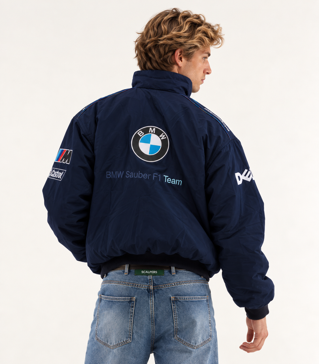 F1 Vintage Racing Jacket – Blue and White BMW