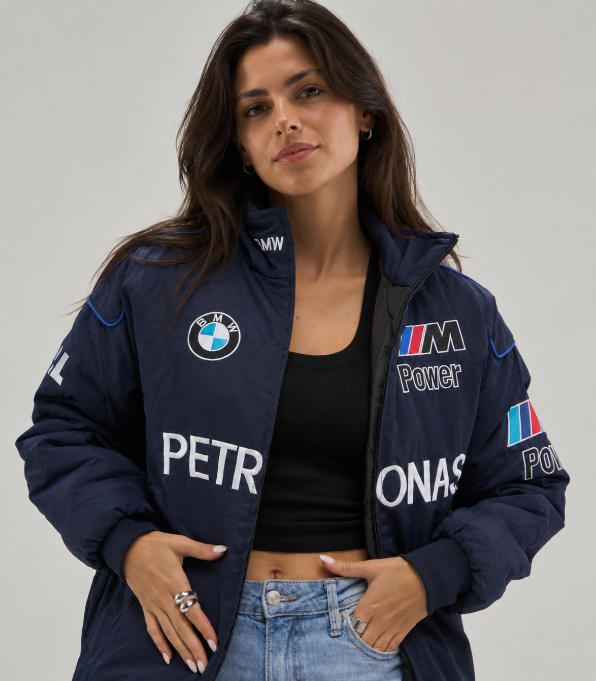 F1 Vintage Racing Jacket - Navy Blue BMW