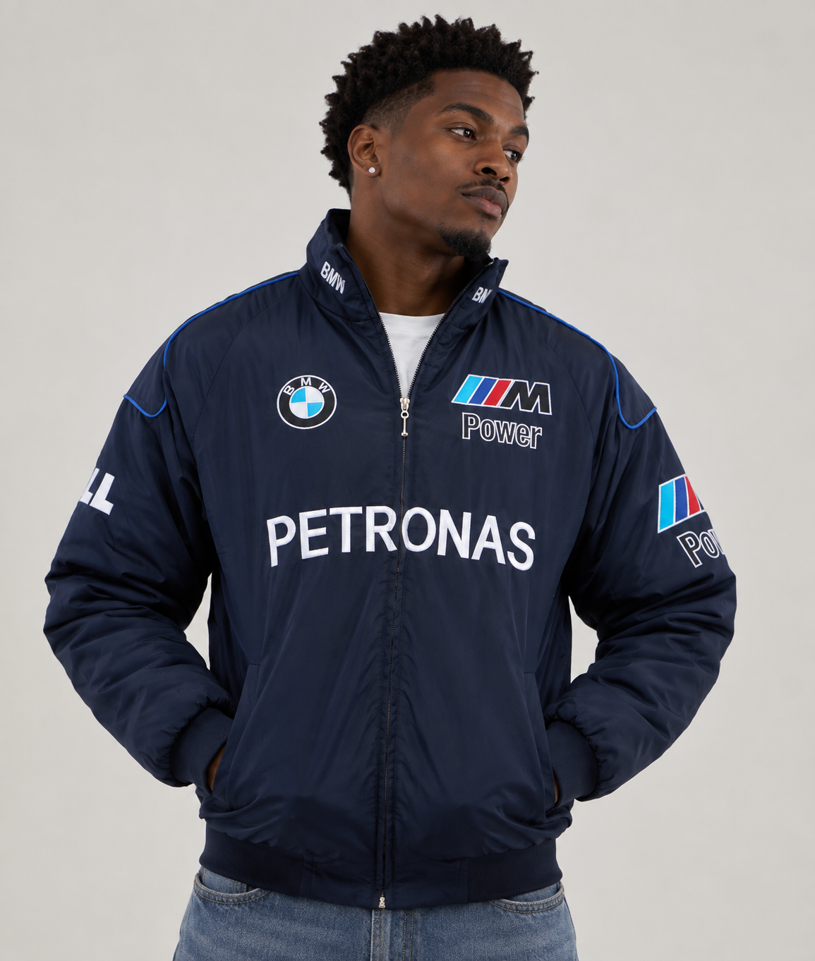 F1 Vintage Racing Jacket - Navy Blue BMW
