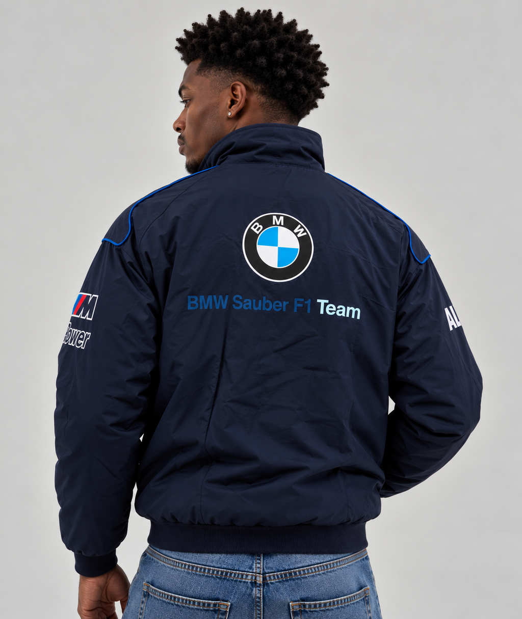 F1 Vintage Racing Jacket – Blue Marine BMW