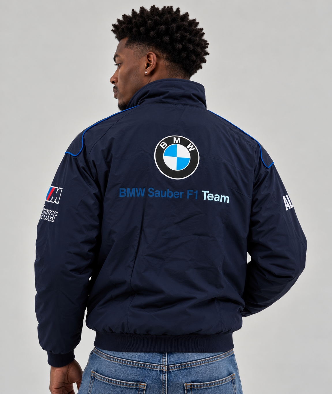 F1 Vintage Racing Jacket - Navy Blue BMW