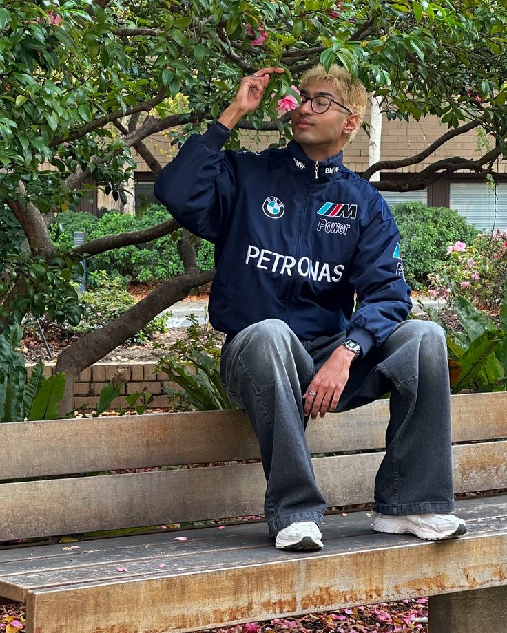 F1 Vintage Racing Jacket - Navy Blue BMW