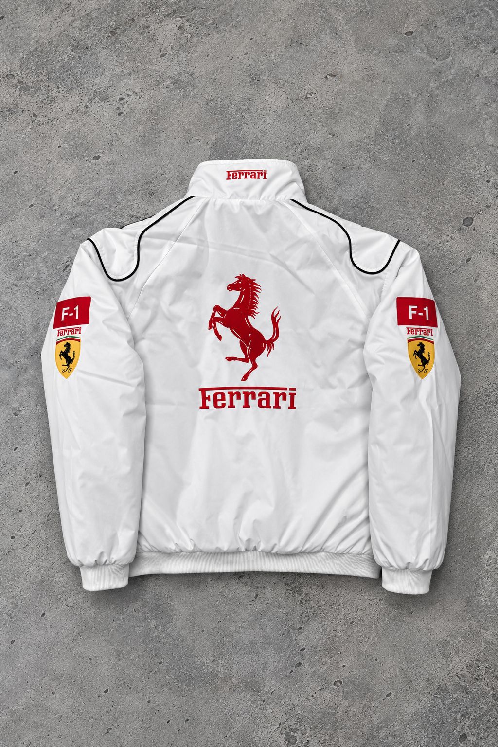 F1 Vintage Racing Jacket – Ferrari White
