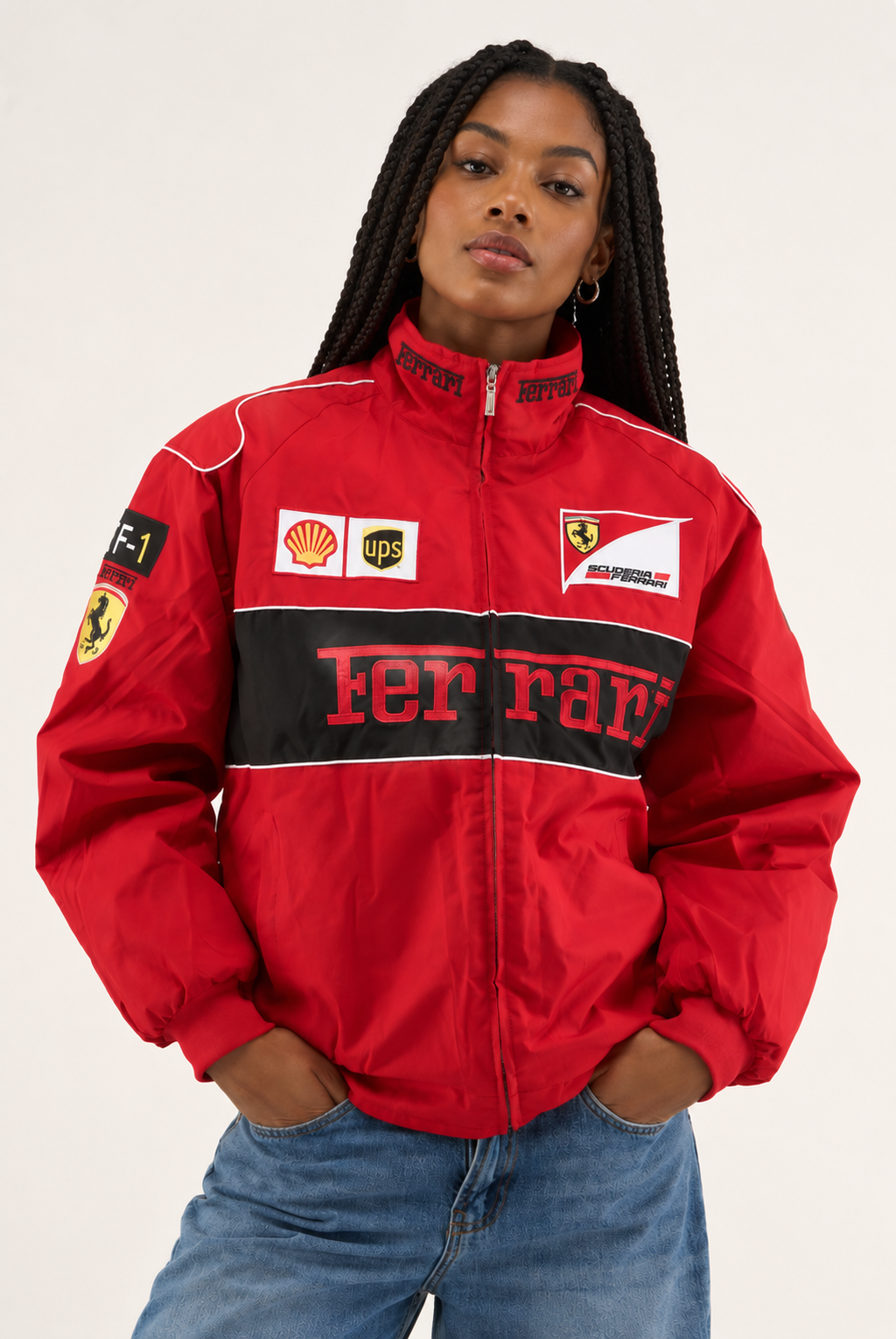 F1 Vintage Racing Jacket – Red Ferrari