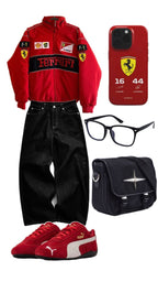 F1 Vintage Racing Jacket – Red Ferrari