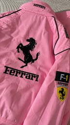 F1 Vintage Racing Jacket - Pink Ferrari