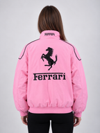 F1 Vintage Racing Jacket - Pink Ferrari