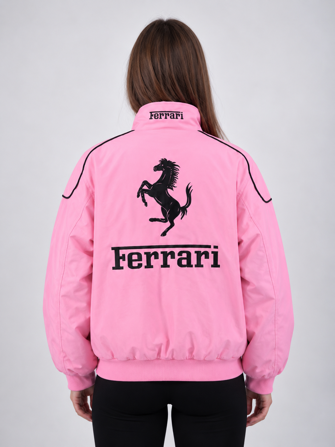 F1 Vintage Racing Jacket - Pink Ferrari