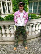 F1 Leather Jacket Ferrari Pink