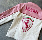 F1 Leather Jacket Ferrari Pink