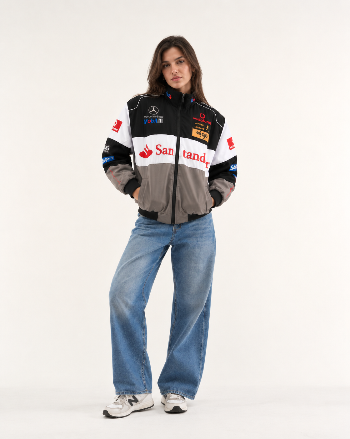 F1 Vintage Racing Jacket - Black and Grey McLaren