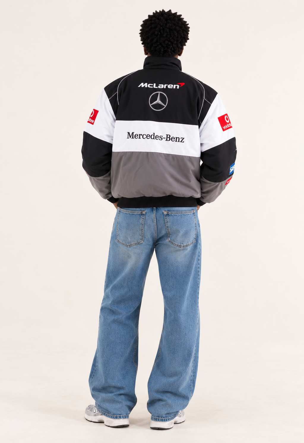 F1 Vintage Racing Jacket - Black and Grey McLaren