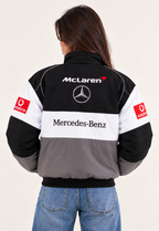 F1 Vintage Racing Jacket - Black and Grey McLaren
