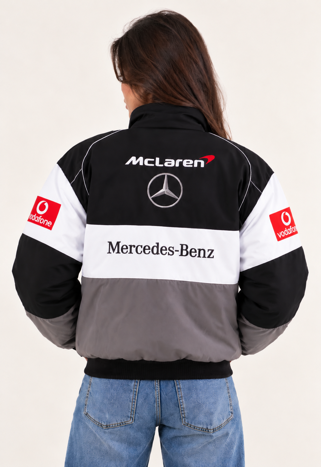 F1 Vintage Racing Jacket - Black and Grey McLaren