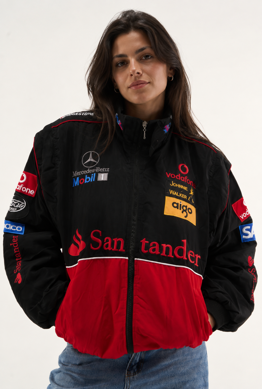 F1 Vintage Racing Jacket – Black and Red McLaren