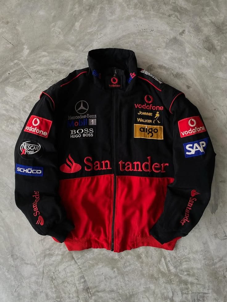 F1 Vintage Racing Jacket – Black and Red McLaren