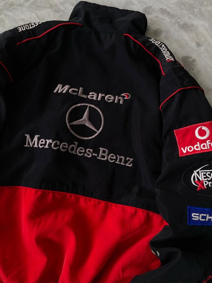 F1 Vintage Racing Jacket – Black and Red McLaren