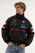 F1 Vintage Racing Jacket – Black Mercedes