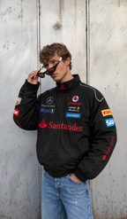 F1 Vintage Racing Jacket – Black Mercedes